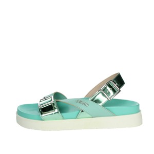 Sandali da donna alla moda con tacco in raso argento 4 a4727 EX257 con plateau cinturino alla caviglia con soletta in PU - Product Image 1