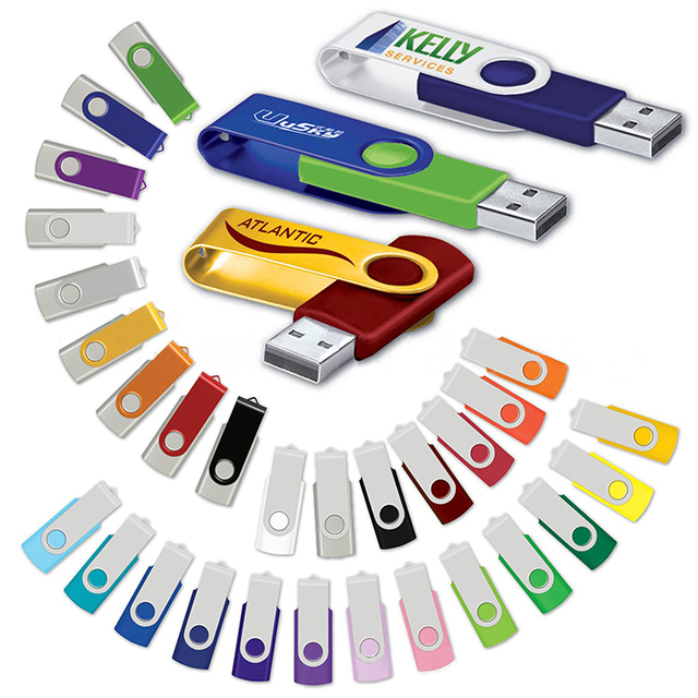 Factory Price New High Speed Swivel USB 2.0 Plastic Flash Drive 64GB with Customized Logo and Chips