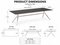 Bureau de direction moderne de luxe en acier inoxydable et contreplaqué de qualité marine, taille/logo personnalisable, table d'ordinateur commerciale