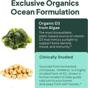 Suplementos de D3 K2 de Fábrica GMP con Máxima Biodisponibilidad, Apoya la Densidad Ósea, el Equilibrio de Calcio, la Inmunidad y el Estado de Ánimo, Cápsulas Blandas de D3 K2 - Product Image 4