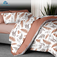 Ensemble de Housse de Couette de Lit en Coton Imprimé 100% Biologique Luxe Cloudland, Impression Personnalisée pour Lit Queen Size