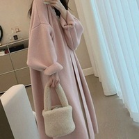 Cardigan long en maille oversize pour femme, style décontracté, ouvert sur le devant, chaud pour l'automne et l'hiver 2026