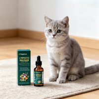 Gouttes liquides pour le soin lymphatique équivalent à 6000 mg, complément nutritionnel à base de plantes adapté aux chiots, chatons et animaux adultes
