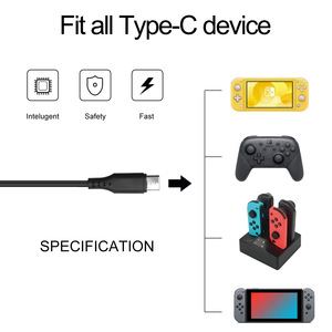 Para Nintendo Switch Cable de carga <span class=keywords><strong>USB</strong></span> Tipo-<span class=keywords><strong>C</strong></span> Adaptador de CA Fuente de alimentación 2.4A Cargador lento Limpieza de stock - Product Image 4