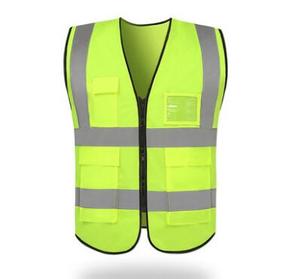 Màu xanh lá cây in phản chiếu an toàn vest cho đêm xây dựng trang web giao thông phản chiếu quần áo với dây đeo cho vệ sinh bảo hộ lao động - Product Image 1