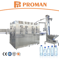 Petite machine de remplissage automatique d'eau pure minérale pour usine d'embouteillage d'eau en bouteilles PET de 25cl, 33cl, 60cl