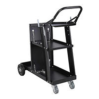 Chariot de soudage Chariot avec 4 Tiroirs Noir Outil De Stockage L'organisation Armoire Chariot De Soudage Coupeur de Plasma, Soudeur Chariot De Stockage