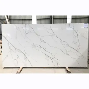 3200x1600 Carrara Countertops Calacatta Quartz Stone Table Wall Calacatta White Artificial Quartz Big Size Slabs