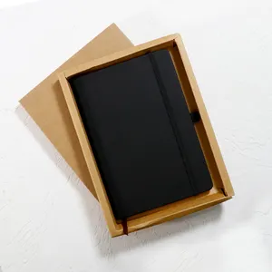 Caja de regalo con embalaje personalizado, cuaderno de tapa dura B5,A5,A6, logotipo de regalo grabado con láser de Pu, hebilla única, cuaderno, diario, libro de planes