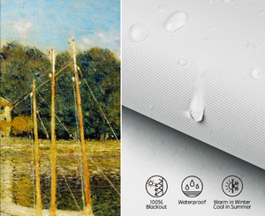 Persianas enrollables <span class=keywords><strong>de</strong></span> pintura al óleo impresas abstractas <span class=keywords><strong>de</strong></span> Arte <span class=keywords><strong>de</strong></span> pared grande personalizadas, persianas eléctricas para ventana y decoración del hogar - Product Image 3