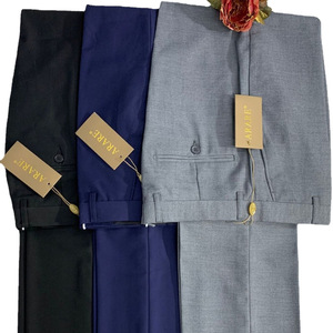 <strong>Men's</strong> <strong>Trousers</strong> Business Formal Slim <strong>Black</strong> Embroidered Mid Waist Suit Pants Professional Dress <strong>Trousers</strong> - Product Image 1