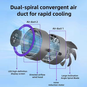 Nueva pantalla Digital Control táctil Ultra <span class=keywords><strong>silencioso</strong></span> <span class=keywords><strong>ventilador</strong></span> <span class=keywords><strong>de</strong></span> escritorio ajustable hogar exterior recargable circulante <span class=keywords><strong>ventilador</strong></span> <span class=keywords><strong>de</strong></span> carga inalámbrico - Product Image 5
