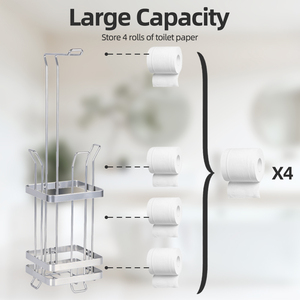 Moderno Soporte de Papel Higiénico de Hierro Independiente, Organizador Vertical Compacto para Baño de Hotel - Product Image 3