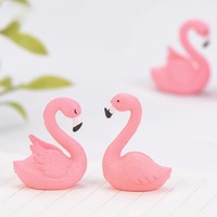 Desktop Tuin Mini Ornamenten Custom Hars Dier Figuren Flamingo Mini Hars Ambachten Cadeau Voor Desktop Tuin Huis Kinderen Cadeau
