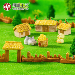 Ensemble de décorations de jardin miniature en résine, style rustique, ornement de bureau, lot multi-pièces - Product Image 5