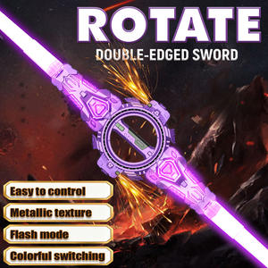 <span class=keywords><strong>Sabre</strong></span> <span class=keywords><strong>laser</strong></span> télescopique à double tête avec lumières LED et étincelles, <span class=keywords><strong>jouet</strong></span> d'épée <span class=keywords><strong>laser</strong></span> rétractable pour enfants - Product Image 3