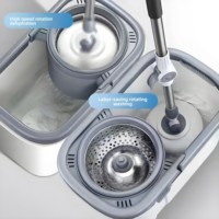 Seau à serpillière rotatif à 360 degrés en acier inoxydable, auto-essoreur, écologique, avec serpillière plate, capacité 700 ml – Vente en gros usine, best-seller