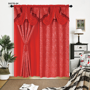 ستارة جاكار فاخرة باللون الرمادي مع الشرابة المعلقة لتزيين غرفة المعيشة أو المقهى - Product Image 6