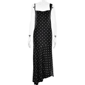 <span class=keywords><strong>Abito</strong></span> a <span class=keywords><strong>pois</strong></span> con bretelle Sexy abiti attillati a vita alta senza maniche senza schienale Modulare abiti estivi da donna - Product Image 5