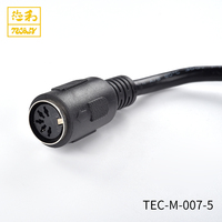 Großhandel OEM Mini-Fit 6-Pin Molex-Stecker 18AWG 5C Schwarz Kupfer DIN 5P DC-Stromkabel PVC-Isolierung TEC-M-007 12V/5A