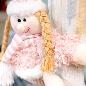 Décorations de rideaux de Noël en gros 2025 pour produits et cadeaux : Adorables ornements Bonhomme de neige, Vieil homme, Élan - Product Image 2