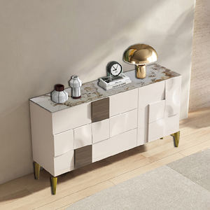 Armoires de rangement personnalisées en gros <span class=keywords><strong>Console</strong></span> de rangement pour salon 4/2 portes Armoires <span class=keywords><strong>console</strong></span> en bois couleur crème - Product Image 4