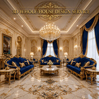 Service de design d'intérieur pour grandes maisons classiques, ensemble de meubles européens de luxe, fournisseur de solutions complètes pour l'aménagement
