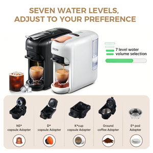 <span class=keywords><strong>Cafetera</strong></span> Eléctrica de Plástico Estilo Francés 5 en 1, Multicápsulas, Semiautomática, Compatible con Varias Cápsulas de Café y Café Molido - Product Image 5