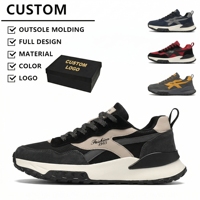 Men Sport Casual Sneakers Microfiber Low <strong>Top</strong> Lace up Walking Shoes Breathable Lightweight Anti Slip Thick Sole OEM