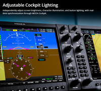 Panel de Instrumentos de Vuelo MOZA MGX1000, Pantalla IPS G1000 de 10.4 Pulgadas, Panel de Control de Simulador de Vuelo con USB DisplayLink para MSFS X Plane