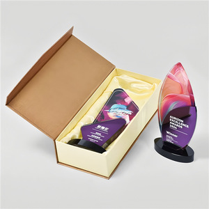 Trofeo de Cristal, Medalla de Espejo Colorida, Premio Conmemorativo, Ceremonia, Campeón de Competición, Estilo Hoja Jp - Product Image 5