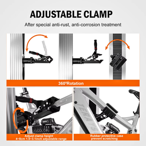 Soporte de Reparación para Bicicletas Eléctricas de 80 kg, Servo Motor con Sistema de Engranaje de Tornillo Sin Fin, Altura Ajustable de 70-185 cm, Soporte de Pie para Taller de Bicicletas Eléctricas - Product Image 4