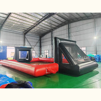 Terrain de football/soccer gonflable portable pour usage extérieur et intérieur, matériau PVC, garantie 3 ans, commercial, enfants et adultes