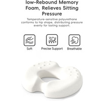 Coussin Ergonomique en Mousse à Mémoire de Forme pour Chaise – Soulagement de la Douleur, Atténue la Fatigue du Dos, du Coccyx et des Hanches – Idéal pour la Protection des Hémorroïdes lors de la Position assise