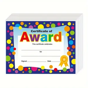 Certificati di Diploma in età prescolare stampabili certificato colorato di premio per i bambini che tornano a scuola materiale scolastico - Product Image 1