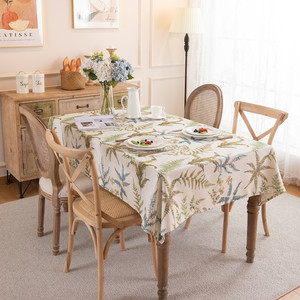 American-style Vintage Polyester Customizable Dustproof Digitally Printed Colorful Floral Bird Rectangular Coffee/dining <strong>Table</strong> - Product Image 3