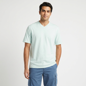 Oversized Cotton OEM Men's Plus Size Custom Logo Printing Casual Knitted Plain Dyed Quality Solid 100% Cotton Men's <b>T</b>-<b>shirts</b> - Product Image 1