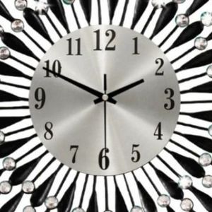 Horloge murale en métal doré, ronde, décorative, fonctionnant à piles, décoration de salon - Product Image 6