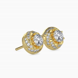 Pendientes de Diamantes VVS de 1.5 Quilates Cada Uno, Cultivados en Laboratorio, Corte Brillante, Oro de 14K, Joyería de Lujo para Mujer, Certificados por IGI - Product Image 4