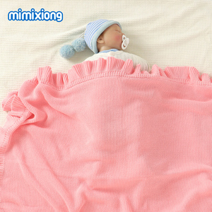 MIMIXIONG 100% coton biologique en gros pondéré <span class=keywords><strong>Crochet</strong></span> couette poussette grosse couverture d'emmaillotage - Product Image 5