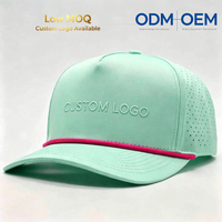 Gorra de Béisbol Deportiva de 5 Paneles, Personalizada con Bordado, Parche de Goma PVC con Logotipo, Impermeable, Transpirable, Gorras de Golf con Cuerda, Unisex, Gorras Deportivas