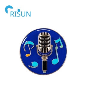 Fabricación Metal micrófono broche Pin insignia Hip Hop Rap MC Micro pines negro esmalte MIC <span class=keywords><strong>Mike</strong></span> micrófono solapa Pin para cantantes - Product Image 6