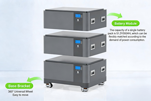 Removable Solar Storage Battery 10kWh LiFePO4 Battery Hybrid Off-Grid Solar System - Product Image 3