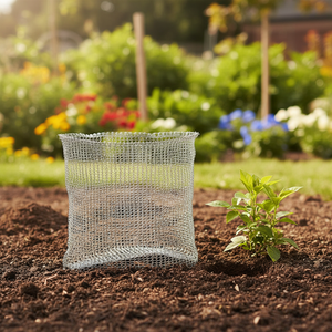 Panier en treillis métallique tressé en acier inoxydable 304, plissé et pliable, pour protection contre les taupes, les gophers et les racines, pour jardin, arbres et arbustes - Product Image 3