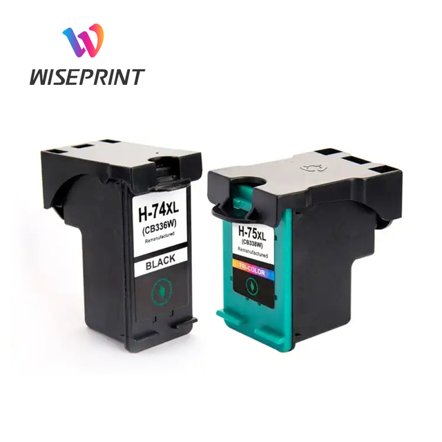 Wiseprint Compatible HP 74XL/75XL Premium Color Remanufactured for Cartridge for Deskjet D4260/D4360 Officejet J5740 Bulk
