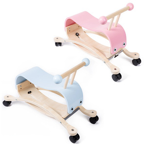 Bambini colorati in legno Kiddie Ride Horse Toddler Scooter Baby Walker attività educativa Montessori Ride-On giocattoli in legno per bambini - Product Image 6