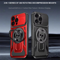 Offre Spéciale dur PC antichoc couverture 360 degrés Rotation support support magnétique anneau support coque de téléphone pour iPhone 17 Pro Max 17 Air