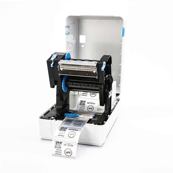 110mm 4 Inch Ribbon Sticker Printer Machine Barcode Printer Thermal ...
