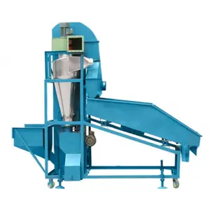 DZL-10 cyclone dust collector Grain Seed Cleaning Screening Machine with bucket elevator feeder for sale