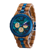 Jam Tangan Pria Multifungsi Kronograf Kayu Quartz 2026